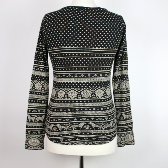 LUCKY BRAND Zebra Stripe Thermal Shirt MEDIUM - Picture 3 of 6